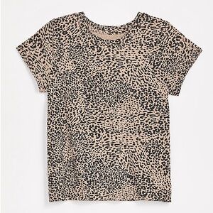Loft Cheetah Print New Crew Tee